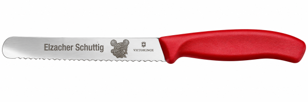 SCHUTTIG Tomatenmesser VICTORINOX Swiss Classic, Wellenschliff, rot, solange Vorrat reicht